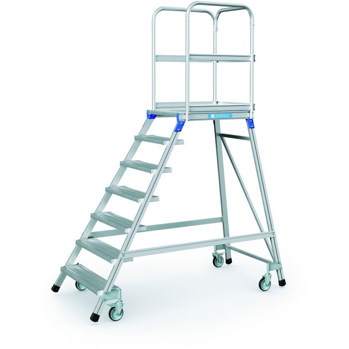 ZARGES Podesttreppe einseitig 7 Stufen Produktbild ZARGES Podesttreppe einseitig 7 Stufen