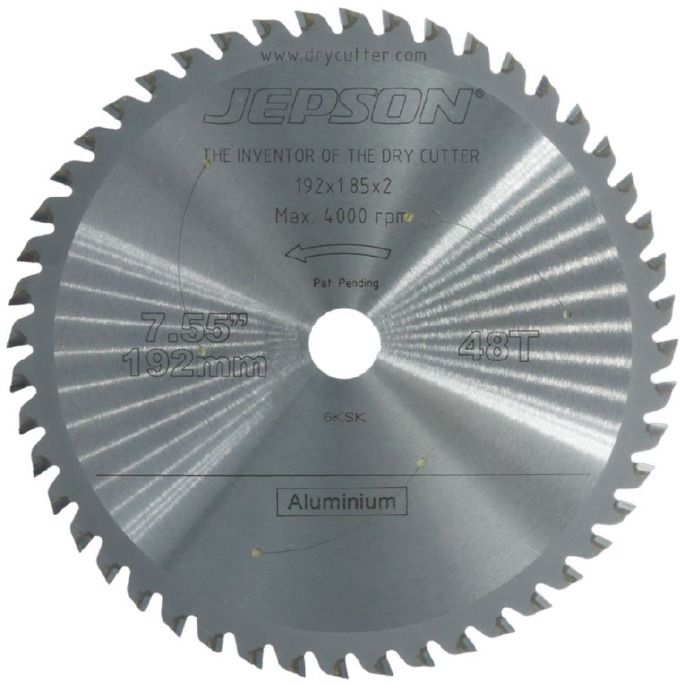 JEPSON Drytech HM-Sägeblatt Durchmesser 192 mm 48 Zähne für Aluminium Produktbild JEPSON Drytech HM-Sägeblatt Durchmesser 192 mm 48 Zähne für Aluminium