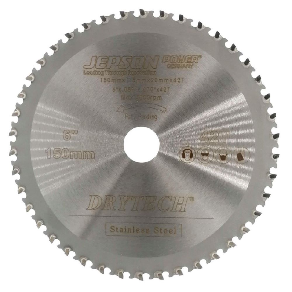JEPSON Drytech HM-Sägeblatt INOX für Akkumaschinen Durchmesser 150 mm 42 Zähne Produktbild JEPSON Drytech HM-Sägeblatt INOX für Akkumaschinen Durchmesser 150 mm 42 Zähne