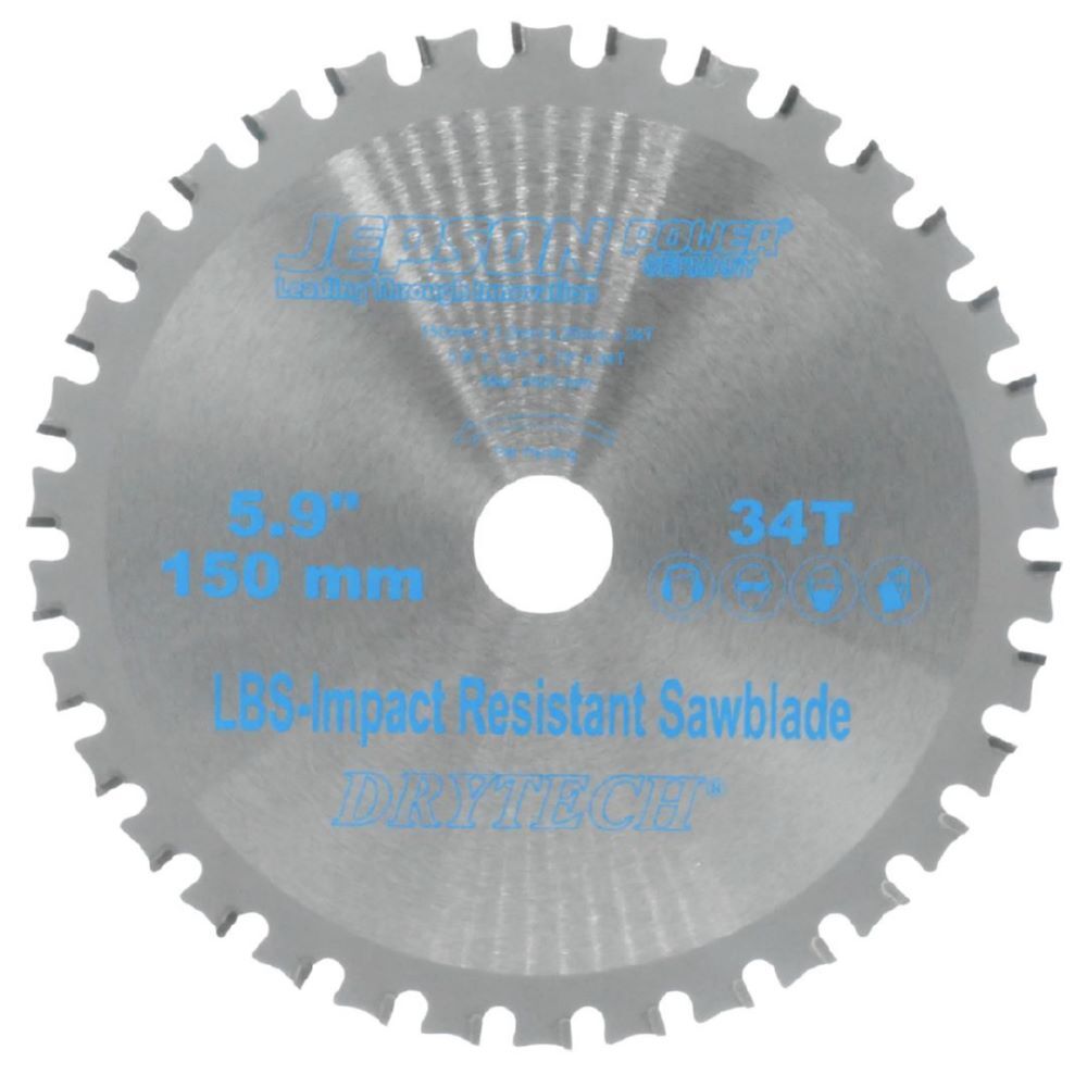 JEPSON Drytech HM-Sägeblatt LBS schockresistent Durchmesser 150 mm 34 Zähne für Stahl  Produktbild JEPSON Drytech HM-Sägeblatt LBS schockresistent Durchmesser 150 mm 34 Zähne für Stahl