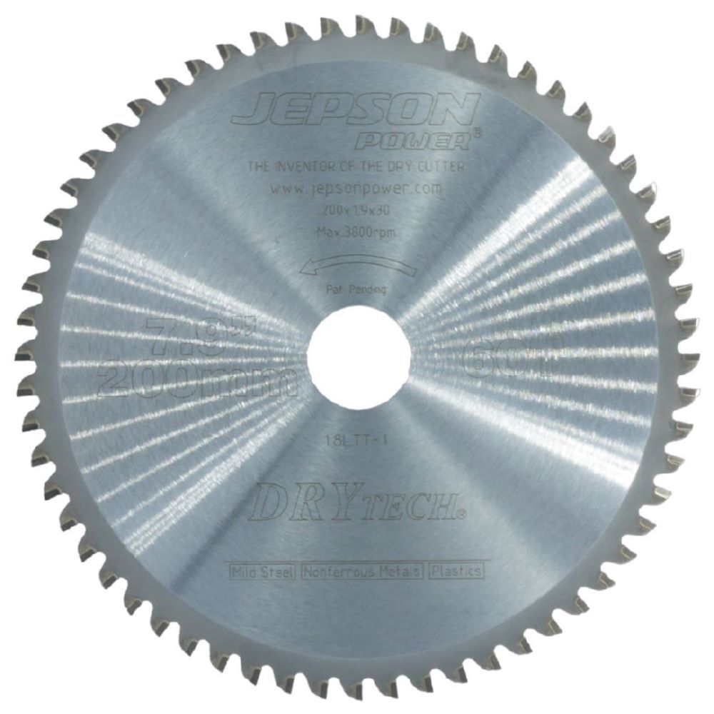 JEPSON Drytech HM-Sägeblatt Durchmesser 200 mm 60 Zähne für Stahl dünnwandig Produktbild JEPSON Drytech HM-Sägeblatt Durchmesser 200 mm 60 Zähne für Stahl dünnwandig