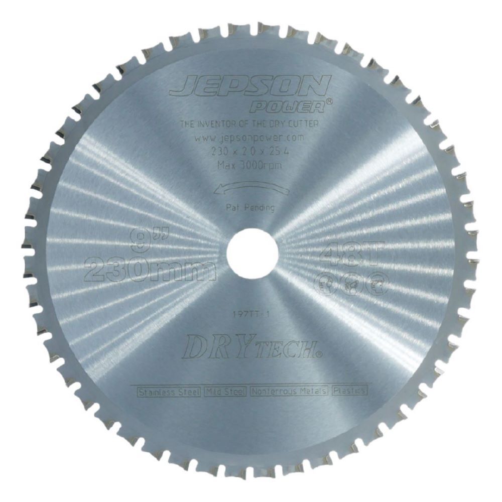 JEPSON Drytech HM-Sägeblatt Durchmesser 230 mm 48 Zähne für Stahl und Inox Produktbild JEPSON Drytech HM-Sägeblatt Durchmesser 230 mm 48 Zähne für Stahl und Inox