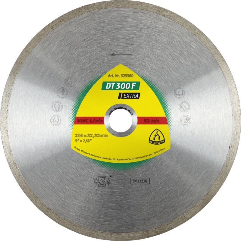 Klingspor DT 300 F Diamanttrennscheiben, 230 x 1,9 x 22,23 mm 1,9 x 7 mm, geschlossener Ra Klingspor DT 300 F Diamanttrennscheiben, 230 x 1,9 x 22,23 mm 1,9 x 7 mm, geschlossener Ra