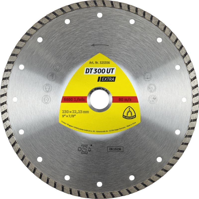 Klingspor DT 300 UT Diamanttrennscheiben, 180 x 2,2 x 22,23 mm 2,2 x 7 mm, geschlossener R Produktbild Klingspor DT 300 UT Diamanttrennscheiben, 180 x 2,2 x 22,23 mm 2,2 x 7 mm, geschlossener R