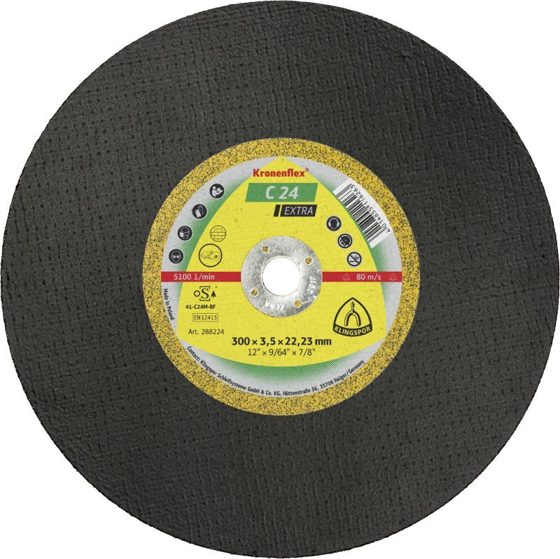 Klingspor C 24 EX Großtrennscheiben, 300 x 3,5 x 20 mm gerade Produktbild Klingspor C 24 EX Großtrennscheiben, 300 x 3,5 x 20 mm gerade