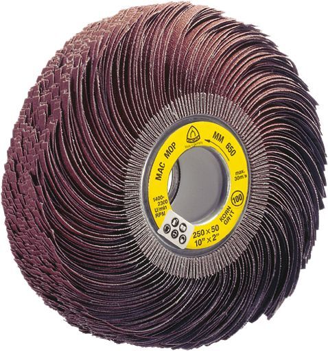 Klingspor MM 650 Schleifmopräder LS 309 JF, 250 x 100 mm Korn 150 Produktbild Klingspor MM 650 Schleifmopräder LS 309 JF, 250 x 100 mm Korn 150