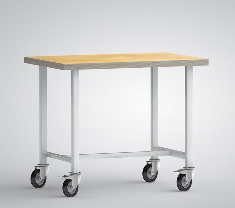 KLW Beistell-Standard-Werkbank fahrbar 1000 x 700 x 840 mm Produktbild KLW Beistell-Standard-Werkbank fahrbar 1000 x 700 x 840 mm