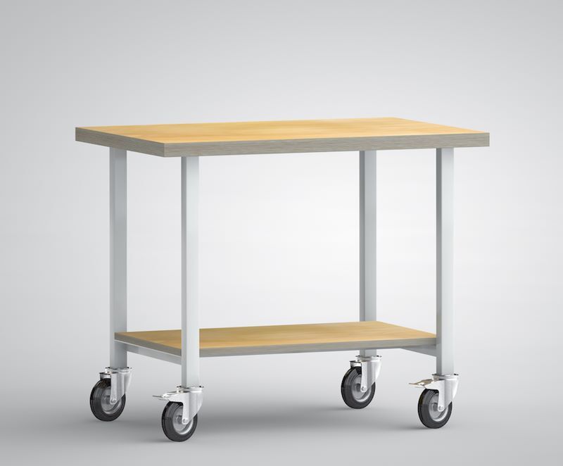 KLW Beistell-Werkbank 1000 x 700 x 840 mm mit 4 Lenkrollen Produktbild KLW Beistell-Werkbank 1000 x 700 x 840 mm mit 4 Lenkrollen