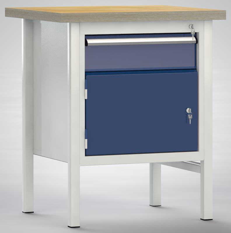 Produktbild KLW Ergo Standard Werkbank 1 Tür 1 Schublade 750 x 700 x 900 mm