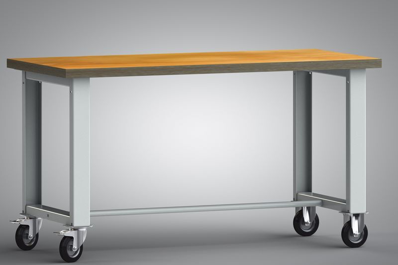KLW fahrbare Standard-Werkbank 1500 x 700 x 840 mm Produktbild KLW fahrbare Standard-Werkbank 1500 x 700 x 840 mm