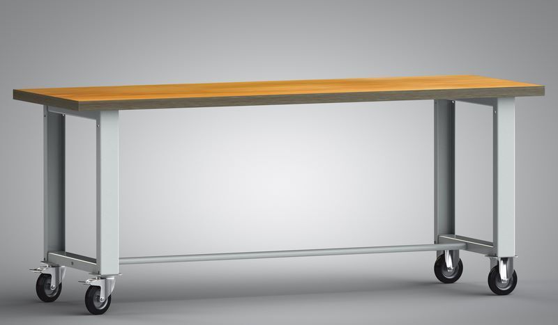 KLW Standard Werkbank fahrbare 2000 x 700 x 840 mm Produktbild KLW Standard Werkbank fahrbare 2000 x 700 x 840 mm