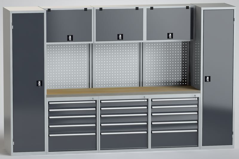 KLW Schrankwandanlage in Elementbauweise 2000 x 2175 x 630 mm Produktbild KLW Schrankwandanlage in Elementbauweise 2000 x 2175 x 630 mm
