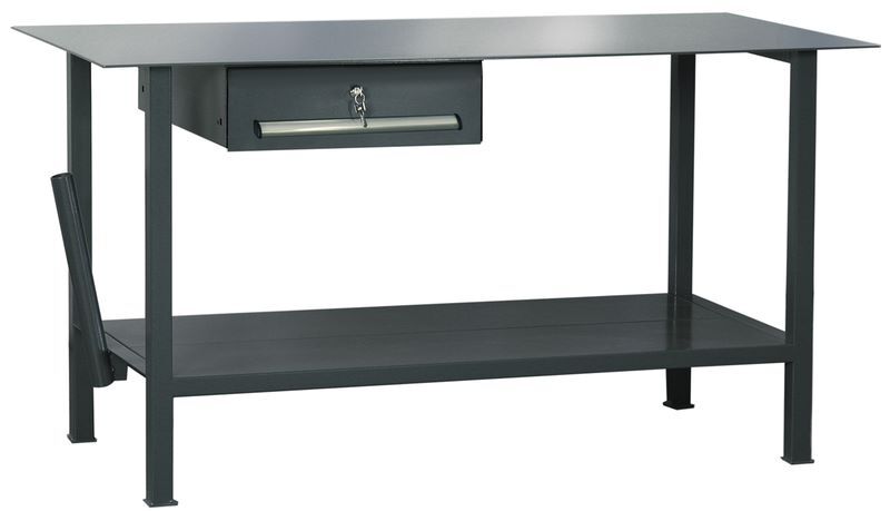 KLW Schweißtisch 1500 x 700 x 855 mm 1 Stahlblechschublade Produktbild KLW Schweißtisch 1500 x 700 x 855 mm 1 Stahlblechschublade