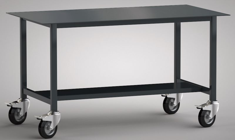 KLW Schweißtisch 1500 x 700 x 858 mm Fahrbar mit 4 Lenkrollen Produktbild KLW Schweißtisch 1500 x 700 x 858 mm Fahrbar mit 4 Lenkrollen