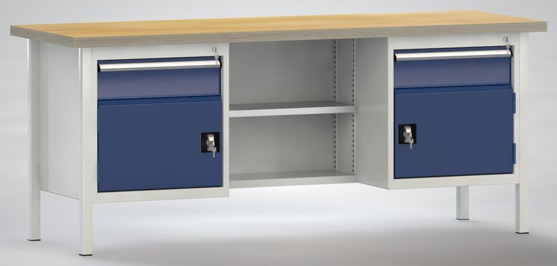 KLW Kastenwerkbank 2000 x 700 x 840 mm Stärke Arbeitsplatte 40 mm Produktbild KLW Kastenwerkbank 2000 x 700 x 840 mm Stärke Arbeitsplatte 40 mm