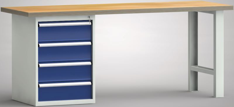 KLW Kombiwerkbank mit Buchen-Multiplexplatte 2000 x 700 x 840 mm Produktbild KLW Kombiwerkbank mit Buchen-Multiplexplatte 2000 x 700 x 840 mm