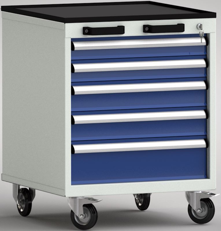 KLW Standard Werkzeugwagen 572 x 655 x 750 mm 4-seitigem Abrollrand Produktbild KLW Standard Werkzeugwagen 572 x 655 x 750 mm 4-seitigem Abrollrand