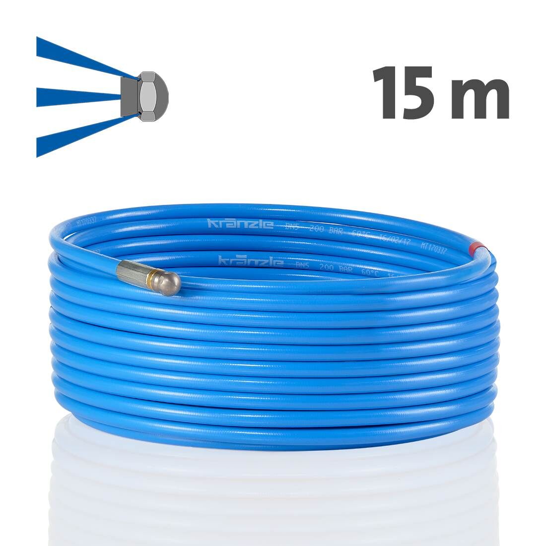 Kränzle Rohrreinigungsschlauch 15 m Stecksystem D12 Kränzle Rohrreinigungsschlauch 15 m Stecksystem D12