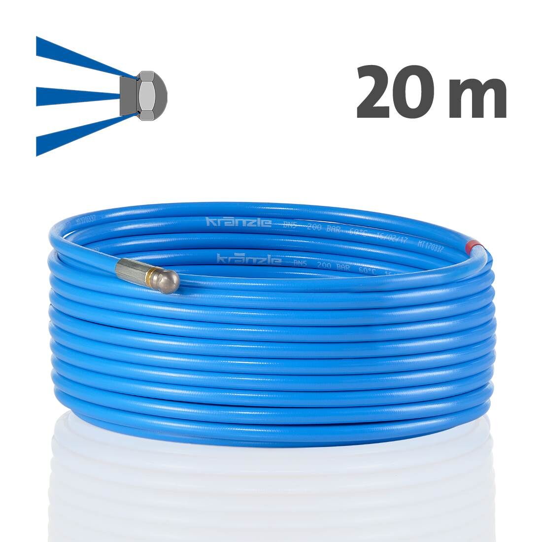 Kränzle Rohrreinigungsschlauch 20 m Stecksystem D12 Kränzle Rohrreinigungsschlauch 20 m Stecksystem D12