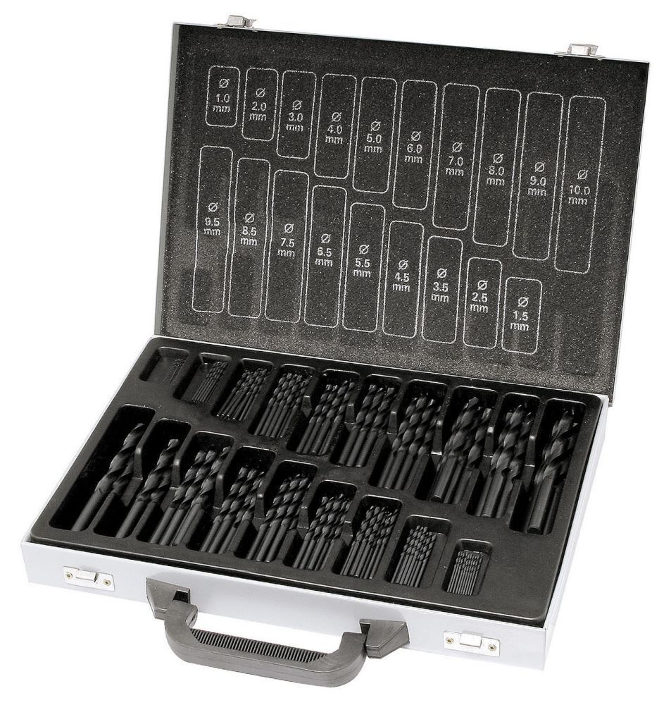 KRAFTWERK Spiralbohrer Magazin HSS 1-10 mm 170 Teile Produktbild KRAFTWERK Spiralbohrer Magazin HSS 1-10 mm 170 Teile