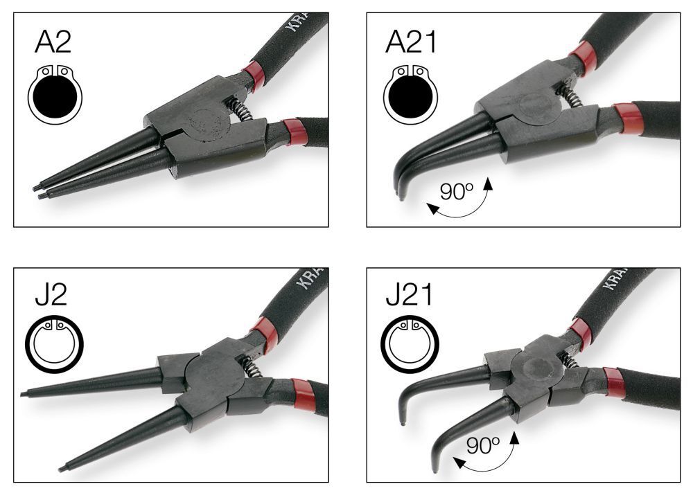 KRAFTWERK Seegerring Zangensatz 4 Teile Produktbild KRAFTWERK Seegerring Zangensatz 4 Teile