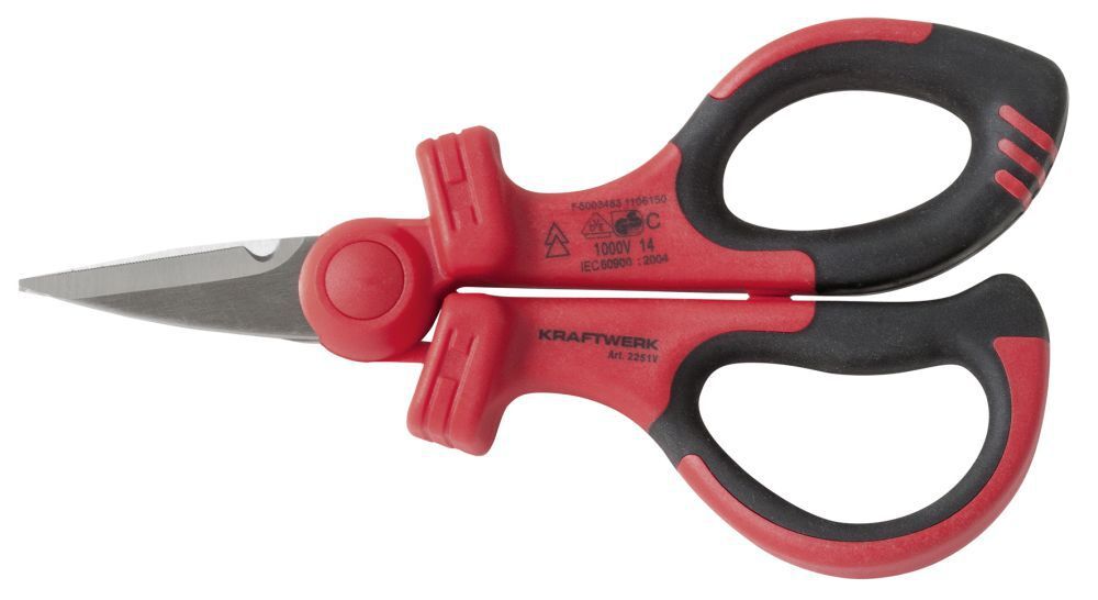 KRAFTWERK Elektriker Schere VDE 142 mm KRAFTWERK Elektriker Schere VDE 142 mm