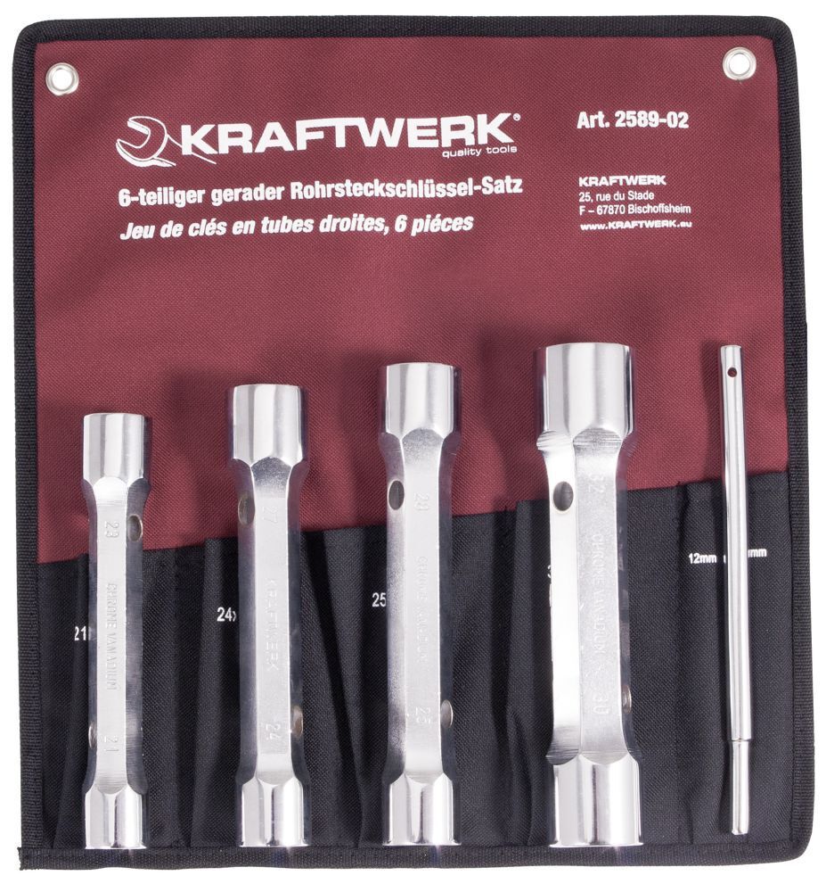 KRAFTWERK Rohrsteckschlüsselsatz 21-32 mm + Stift 6 Teile Produktbild KRAFTWERK Rohrsteckschlüsselsatz 21-32 mm + Stift 6 Teile