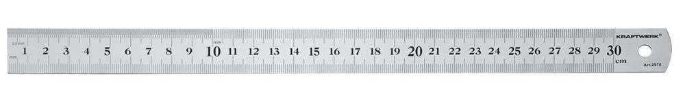 KRAFTWERK Stahl-Massstab 300 mm Produktbild KRAFTWERK Stahl-Massstab 300 mm