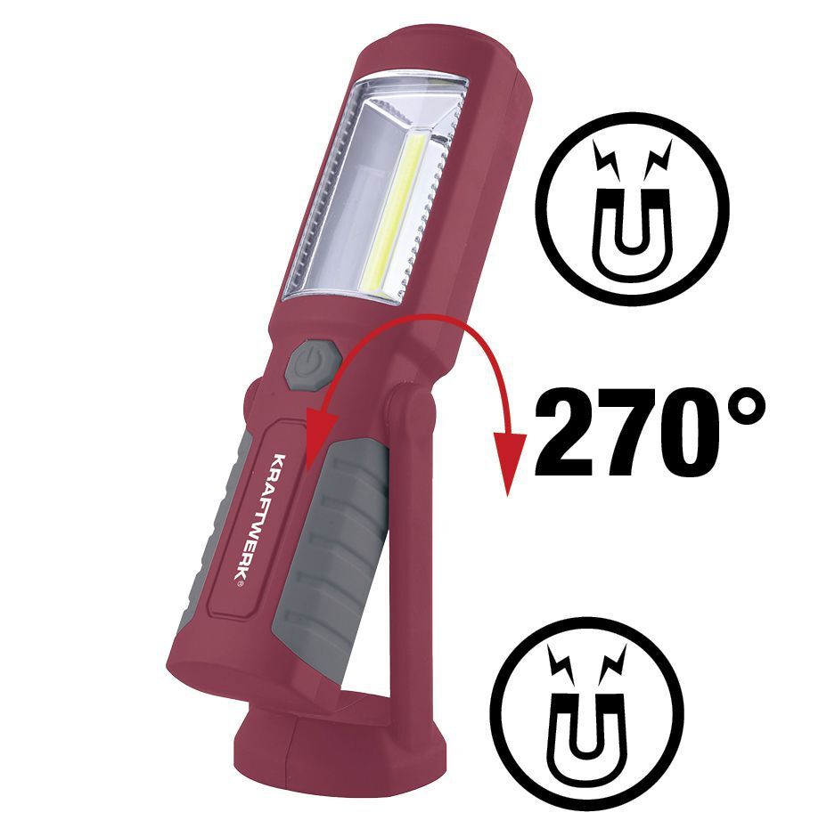 KRAFTWERK Akku Handlampe 2W+3 LED COB LED Produktbild KRAFTWERK Akku Handlampe 2W+3 LED COB LED bild 5