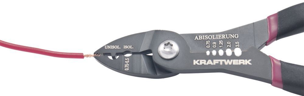 KRAFTWERK Abisolier- und Kabelschuhzange Kombi Produktbild KRAFTWERK Abisolier- und Kabelschuhzange Kombi bild 3