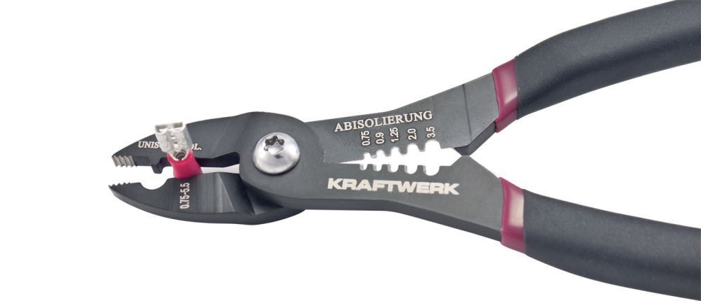 KRAFTWERK Abisolier- und Kabelschuhzange Kombi Produktbild KRAFTWERK Abisolier- und Kabelschuhzange Kombi bild 5
