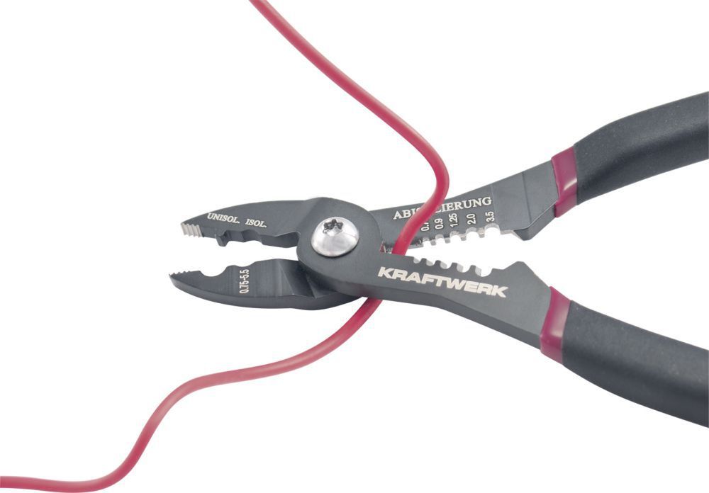KRAFTWERK Abisolier- und Kabelschuhzange Kombi Produktbild KRAFTWERK Abisolier- und Kabelschuhzange Kombi bild 6