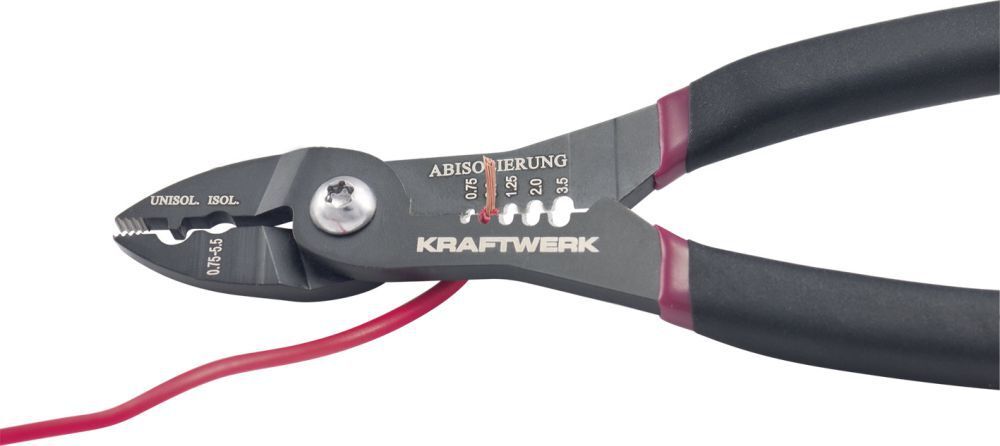 KRAFTWERK Abisolier- und Kabelschuhzange Kombi Produktbild KRAFTWERK Abisolier- und Kabelschuhzange Kombi bild 7