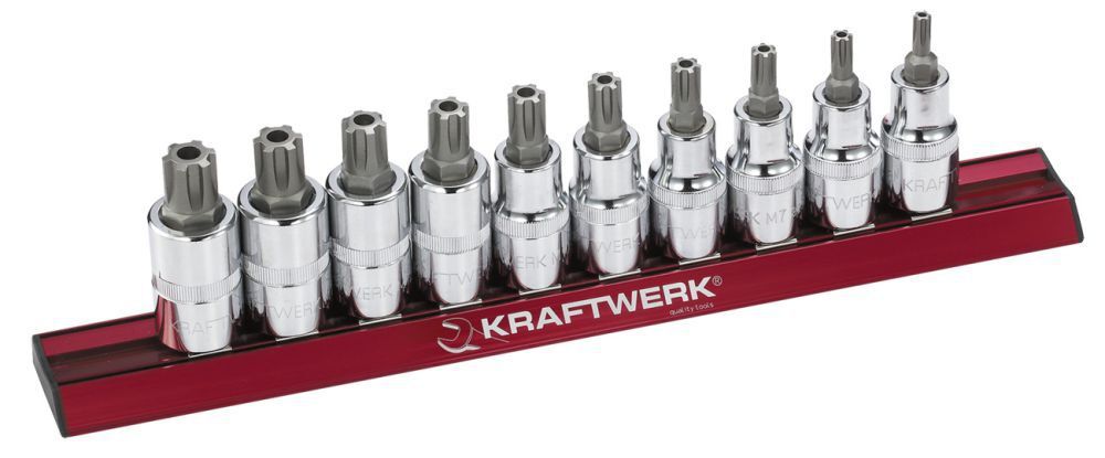 KRAFTWERK Loch RIBE Bit Stecknusssatz 1/2" 10 Teile Produktbild KRAFTWERK Loch RIBE Bit Stecknusssatz 1/2" 10 Teile