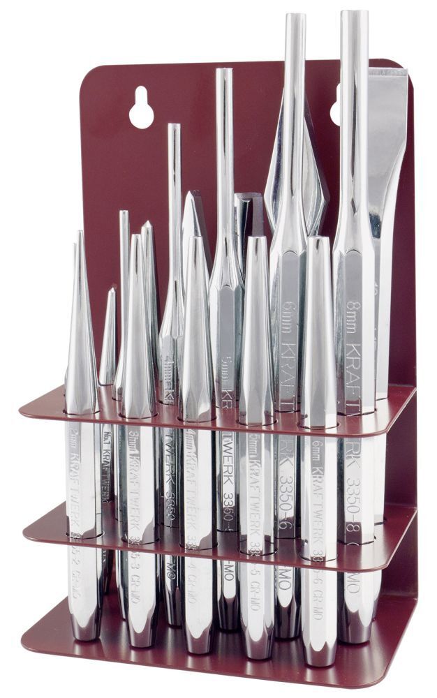 KRAFTWERK Meissel Splintentreiber Durchschlagsatz 17 Teile Produktbild KRAFTWERK Meissel Splintentreiber Durchschlagsatz 17 Teile