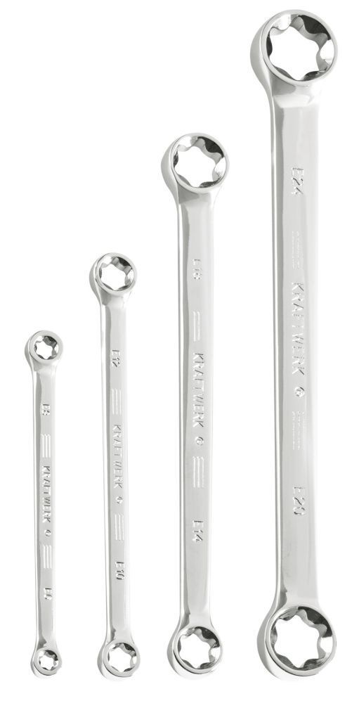 KRAFTWERK Torx Doppelring Schlüsselsatz 4 Teile Produktbild KRAFTWERK Torx Doppelring Schlüsselsatz 4 Teile