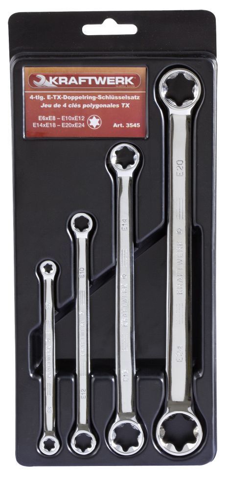 KRAFTWERK Torx Doppelring Schlüsselsatz 4 Teile Produktbild KRAFTWERK Torx Doppelring Schlüsselsatz 4 Teile bild 2