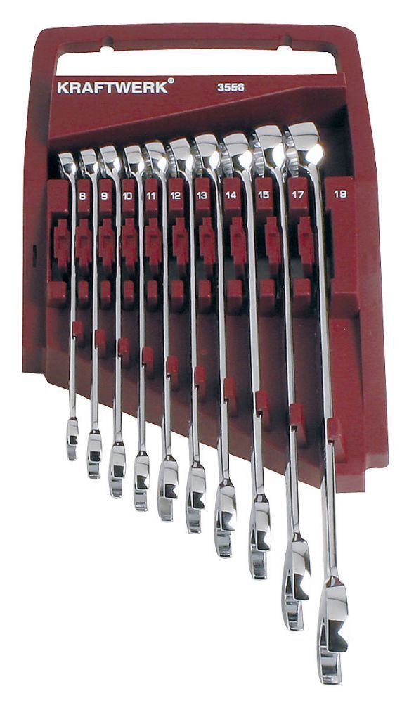 KRAFTWERK Gabelringschlüsselsatz 8-19mm 10 Teile Produktbild KRAFTWERK Gabelringschlüsselsatz 8-19mm 10 Teile