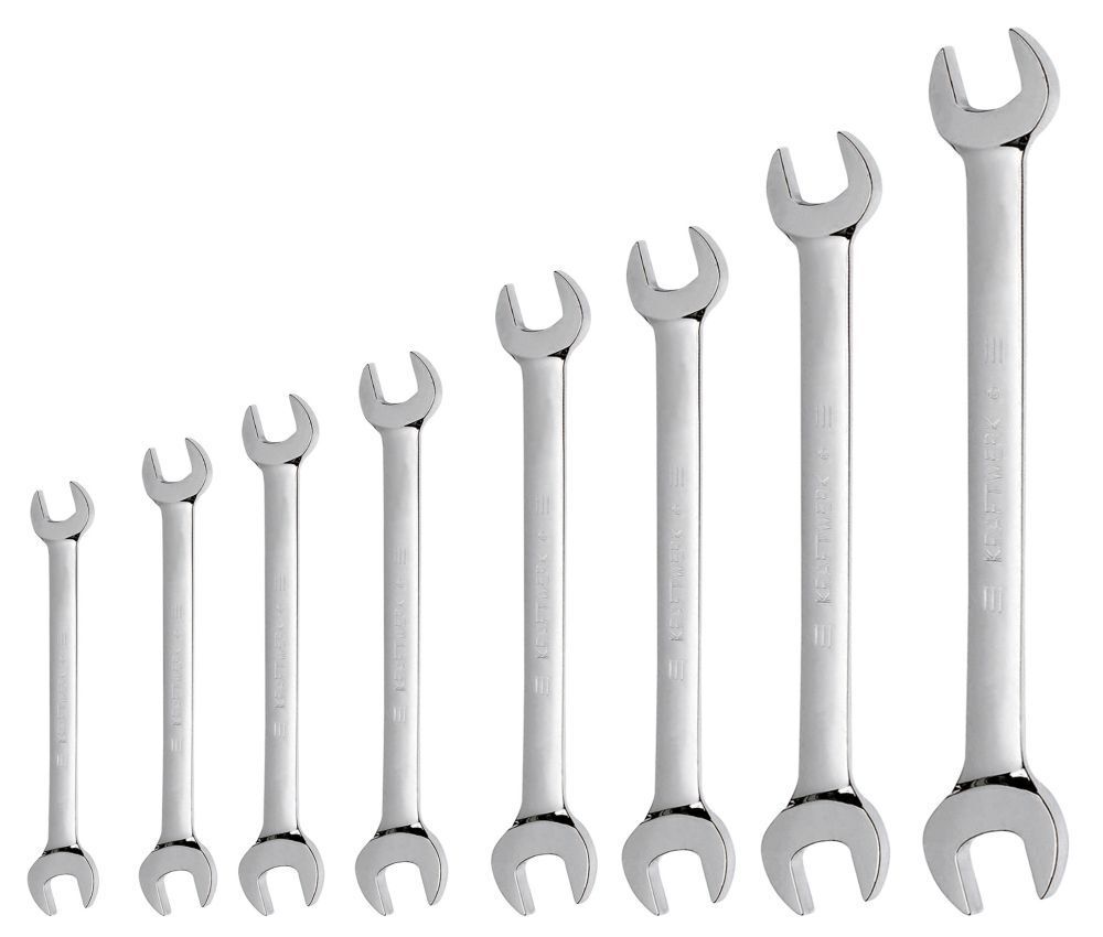 Kraftwerk Doppelgabelschlüssel Satz voll poliert 6 bis 22 mm 8 Teile Produktbild Kraftwerk Doppelgabelschlüssel Satz voll poliert 6 bis 22 mm 8 Teile