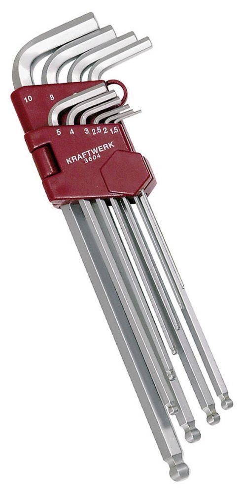 KRAFTWERK Kugelkopf-Innensechskant-Satz 1.5-10 mm 10 Teile Produktbild KRAFTWERK Kugelkopf-Innensechskant-Satz 1.5-10 mm 10 Teile