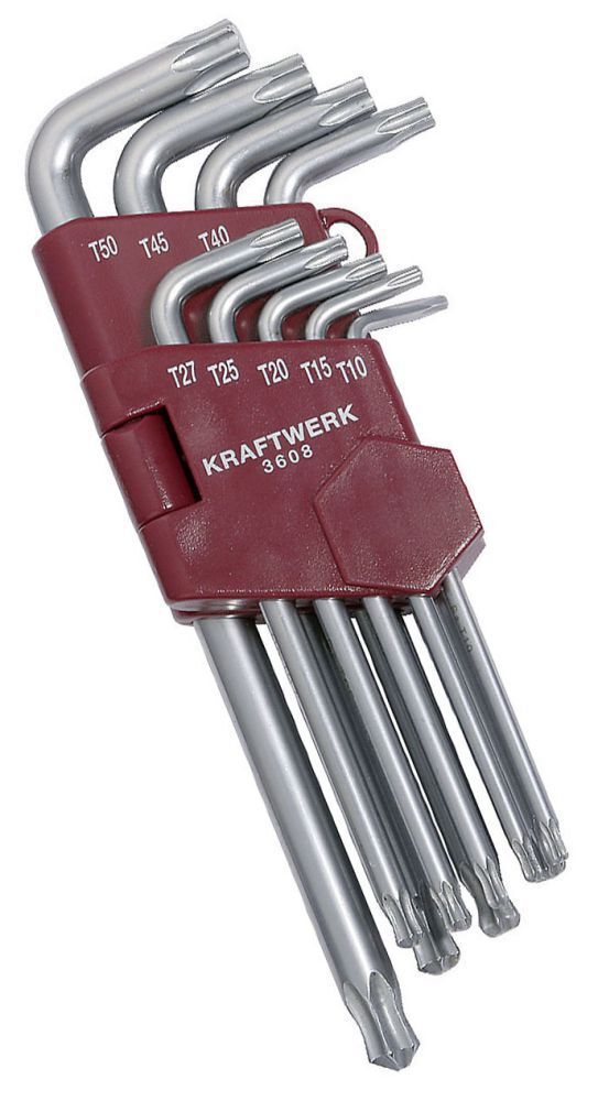 KRAFTWERK Kugel-TX-Stiftschlüssel-Satz T10-T50 Produktbild KRAFTWERK Kugel-TX-Stiftschlüssel-Satz T10-T50