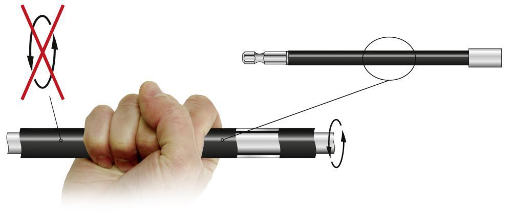 KRAFTWERK Bit Schnellwechsel Magnethalter 1/4" 150 mm Produktbild KRAFTWERK Bit Schnellwechsel Magnethalter 1/4" 150 mm bild 2