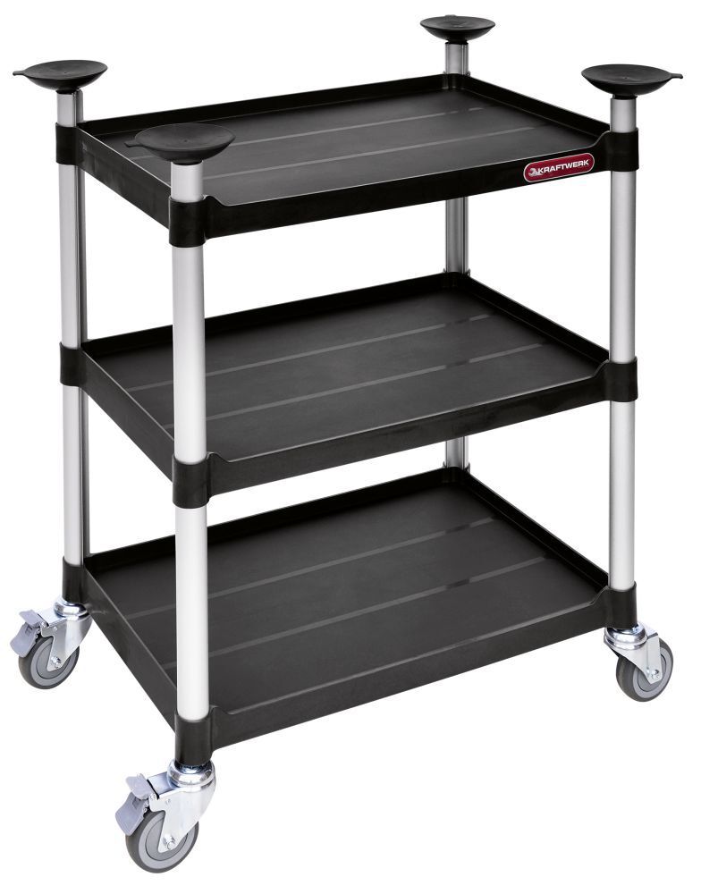 KRAFTWERK Transportwagen mit 3 Etagen und Scheibenauflage Produktbild KRAFTWERK Transportwagen mit 3 Etagen und Scheibenauflage