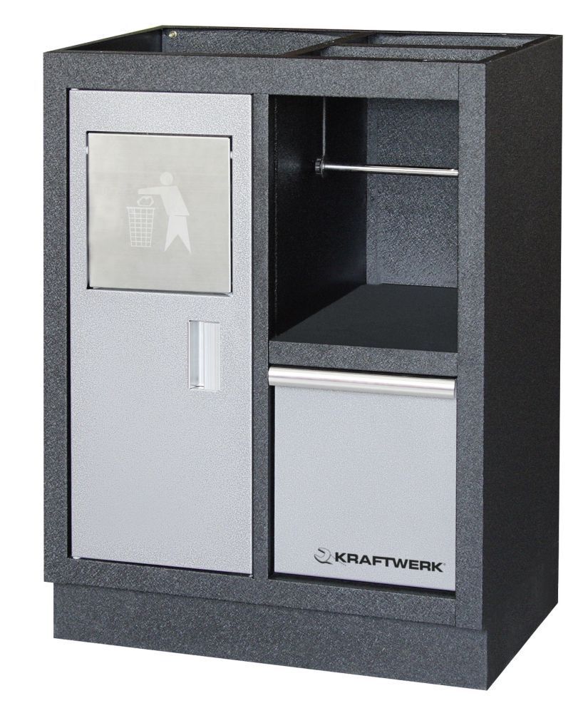 KRAFTWERK Unterschrank mit Abfalleimer und Papierhalter KRAFTWERK Unterschrank mit Abfalleimer und Papierhalter