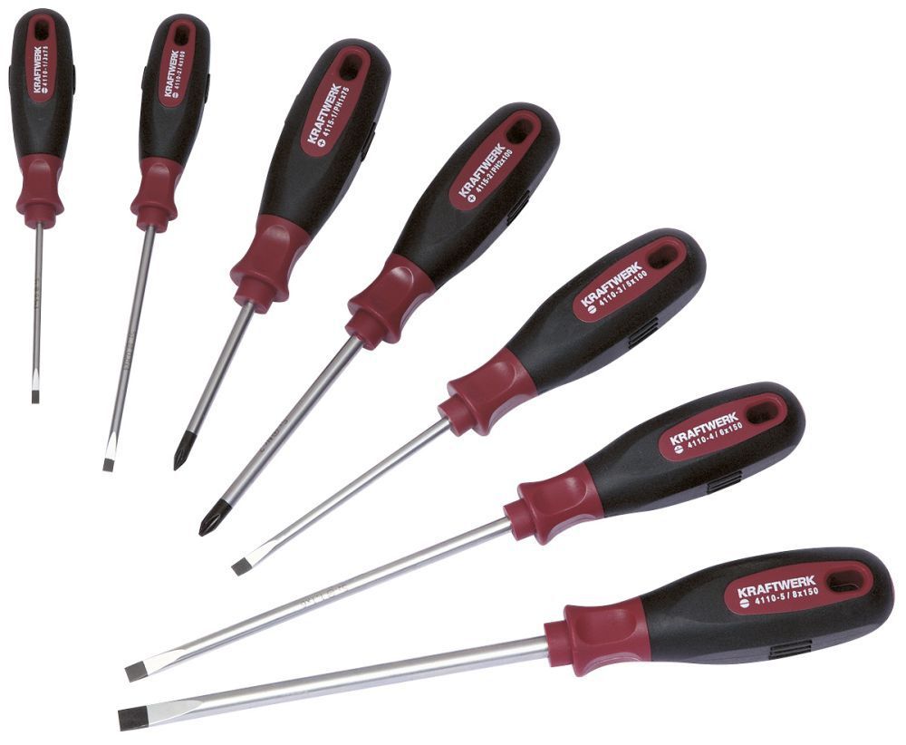 KRAFTWERK ergokraft Schraubendrehersatz PH 7 Teile Produktbild KRAFTWERK ergokraft Schraubendrehersatz PH 7 Teile