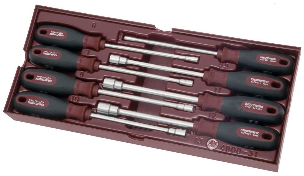 KRAFTWERK Steckschlüssel Griffschale COMPLETO 8 Teile Produktbild KRAFTWERK Steckschlüssel Griffschale COMPLETO 8 Teile