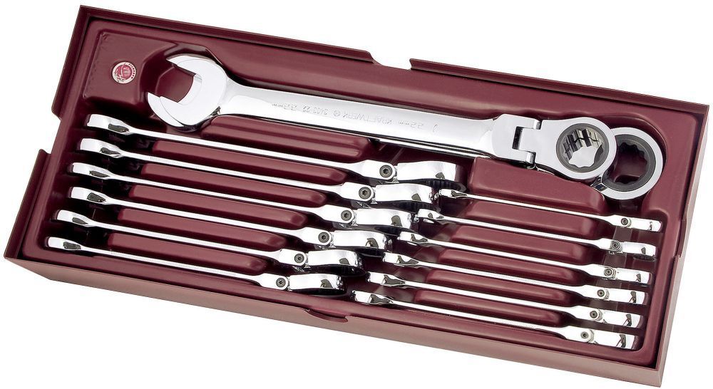 Kraftwerk Gelenk Ratschenschlüssel CLICKRAFT flexibel mit 14 Teilen Produktbild Kraftwerk Gelenk Ratschenschlüssel CLICKRAFT flexibel mit 14 Teilen