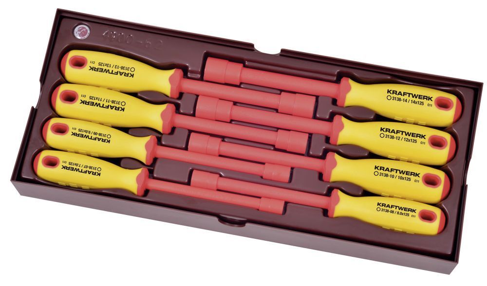 KRAFTWERK VDE Steckschlüssel mit Griff-Schale 8 Teile Produktbild KRAFTWERK VDE Steckschlüssel mit Griff-Schale 8 Teile