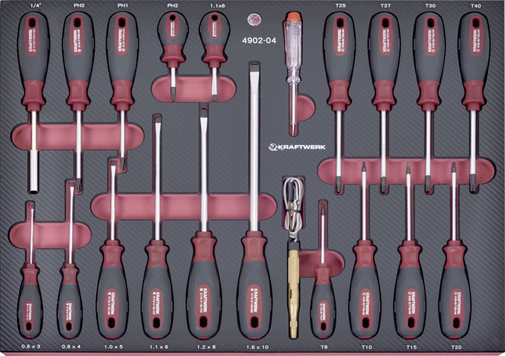 KRAFTWERK Schraubendrehersatz COMPLETO EVA 21 Teile Produktbild KRAFTWERK Schraubendrehersatz COMPLETO EVA 21 Teile