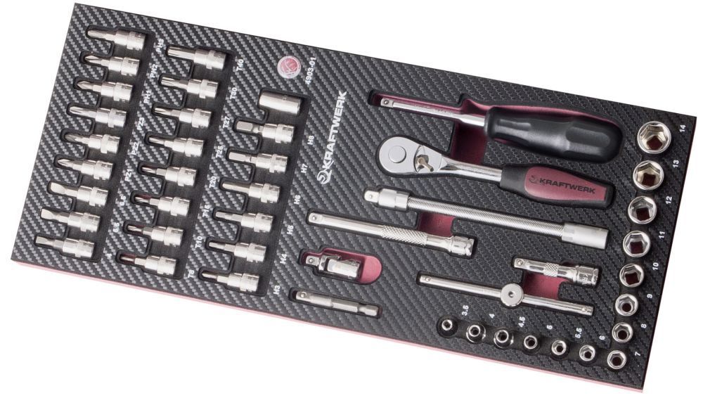 KRAFTWERK EVA3 Steckschlüsselsatz 1/4" 46 Teile Produktbild KRAFTWERK EVA3 Steckschlüsselsatz 1/4" 46 Teile